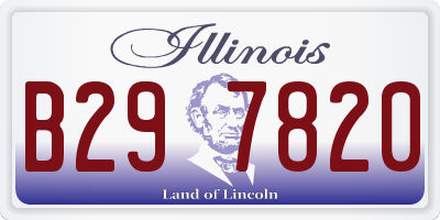 IL license plate B297820