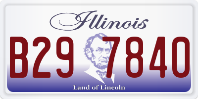 IL license plate B297840