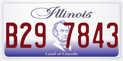 IL license plate B297843