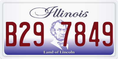 IL license plate B297849