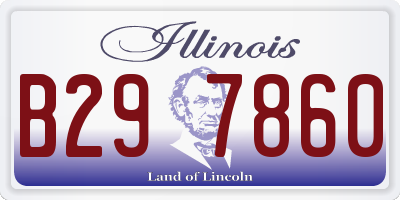IL license plate B297860