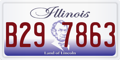 IL license plate B297863