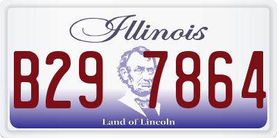 IL license plate B297864