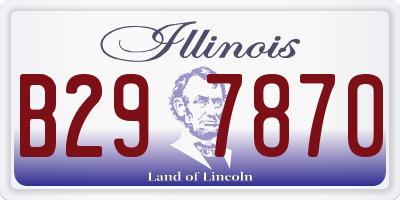 IL license plate B297870