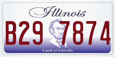 IL license plate B297874