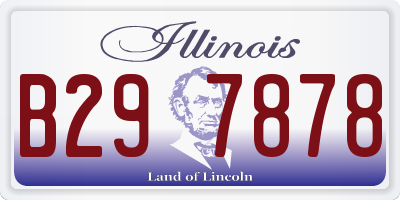 IL license plate B297878