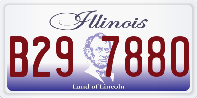 IL license plate B297880