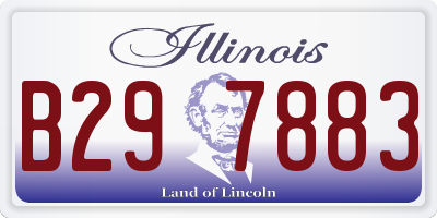 IL license plate B297883