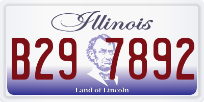 IL license plate B297892