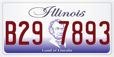 IL license plate B297893