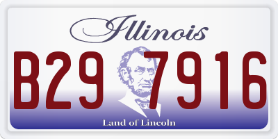 IL license plate B297916