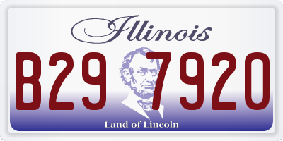 IL license plate B297920