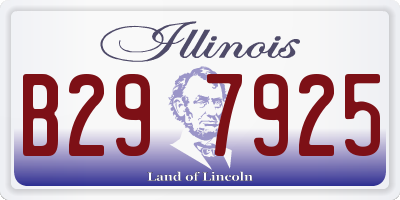 IL license plate B297925