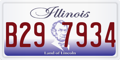 IL license plate B297934
