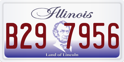 IL license plate B297956
