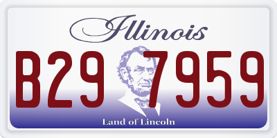 IL license plate B297959