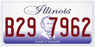 IL license plate B297962