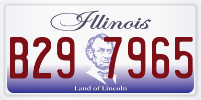 IL license plate B297965