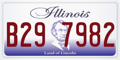 IL license plate B297982