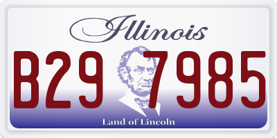 IL license plate B297985