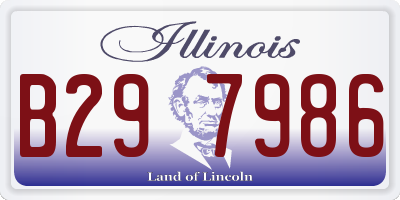 IL license plate B297986