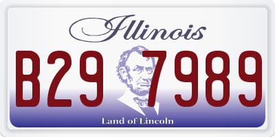 IL license plate B297989