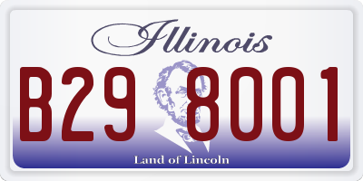 IL license plate B298001