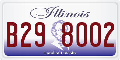 IL license plate B298002