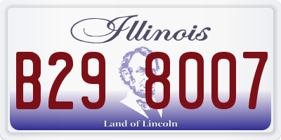 IL license plate B298007