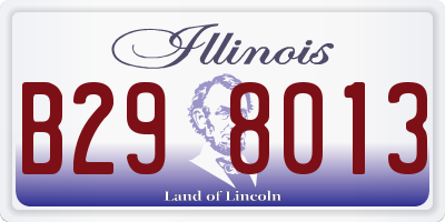 IL license plate B298013