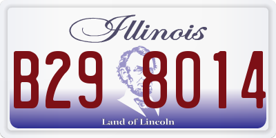 IL license plate B298014