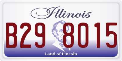 IL license plate B298015