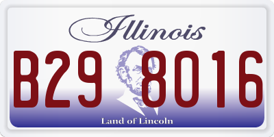 IL license plate B298016