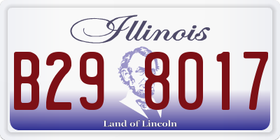 IL license plate B298017