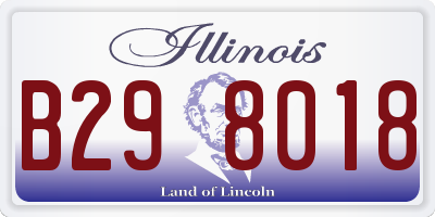 IL license plate B298018
