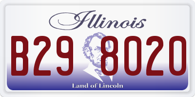 IL license plate B298020