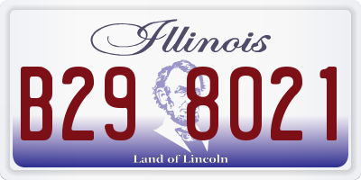 IL license plate B298021