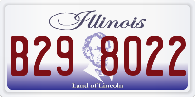 IL license plate B298022