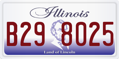 IL license plate B298025