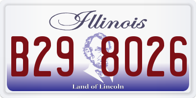 IL license plate B298026