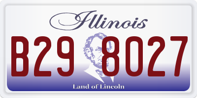 IL license plate B298027