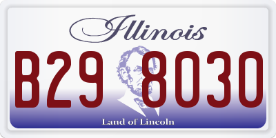 IL license plate B298030