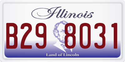 IL license plate B298031