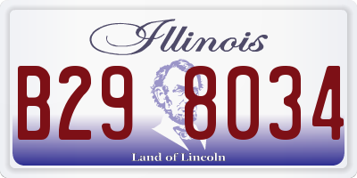 IL license plate B298034