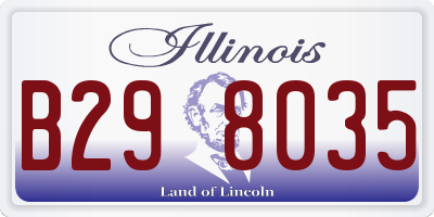 IL license plate B298035