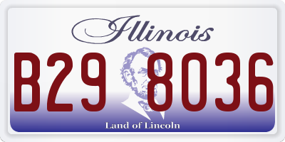 IL license plate B298036