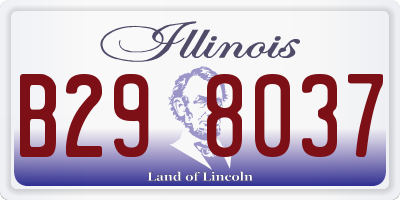 IL license plate B298037
