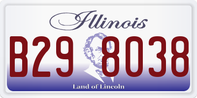 IL license plate B298038