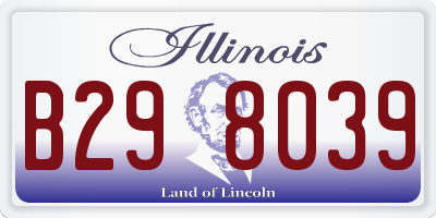 IL license plate B298039