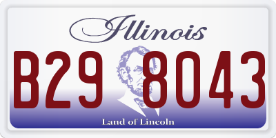 IL license plate B298043